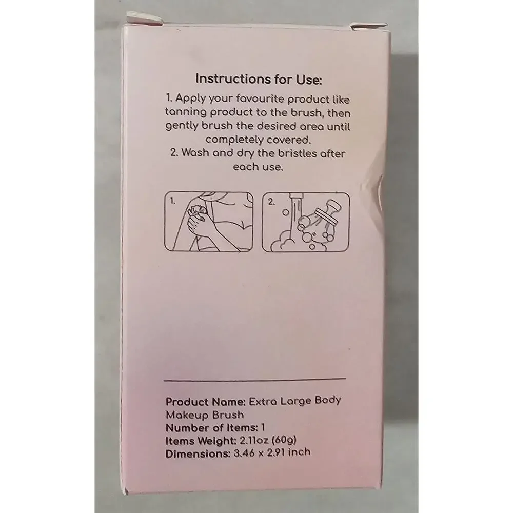 NEW Extra Large Body Makeup Brush Self Tanner Applicator Sealed